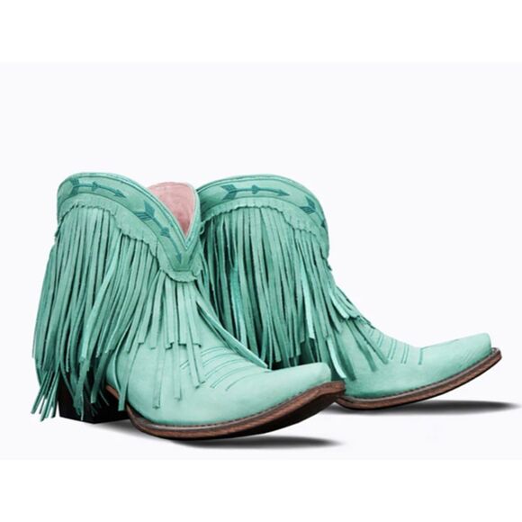 JUNK GYPSY BY LANE WOMEN’S SPITFIRE BOOTS, IN GREEN SZ 5.5 - Picture 1 of 9